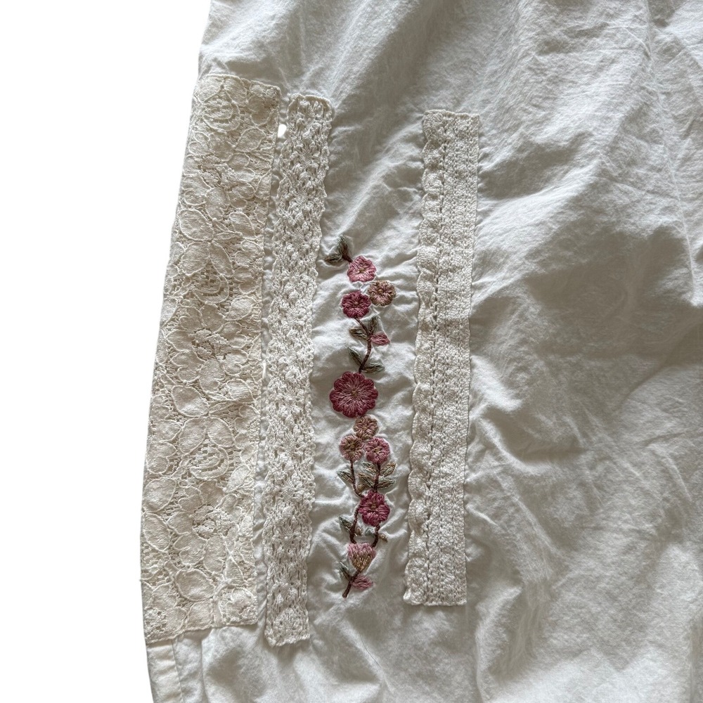 April Cornell Modern Prairie White Cotton Lace Floral Embroidered Bloomers XL - Picture 6 of 6